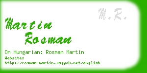 martin rosman business card